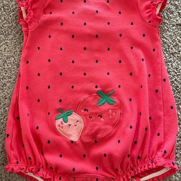 Carter's Baby Girls' Snap Up Cotton Romper 3M NWOT - Picture 6 of 16